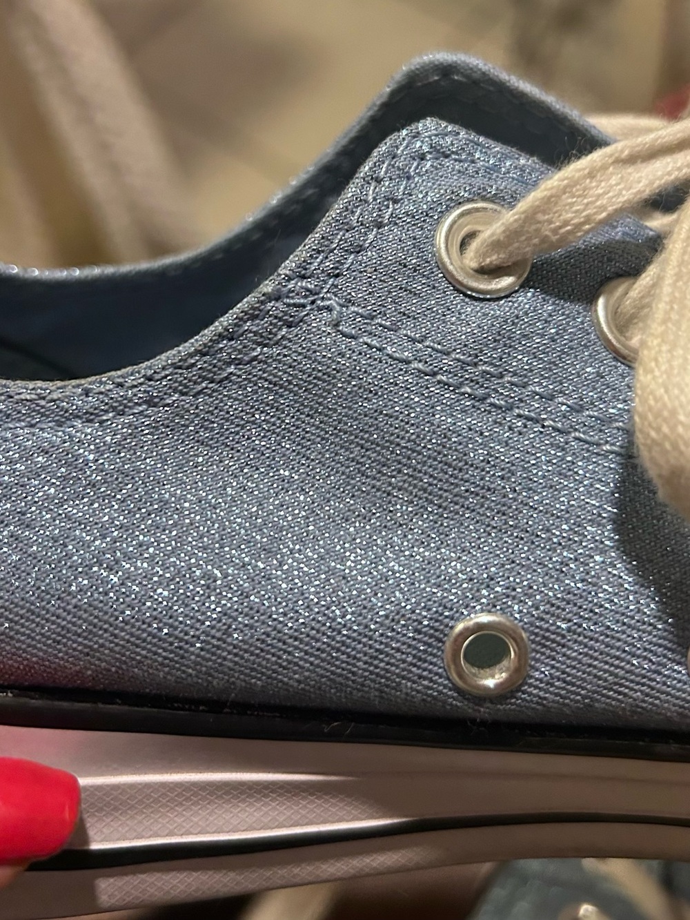 Converse All Star Low Top Sneakers in Light Blue - a little sparkle💙 - Picture 6 of 9